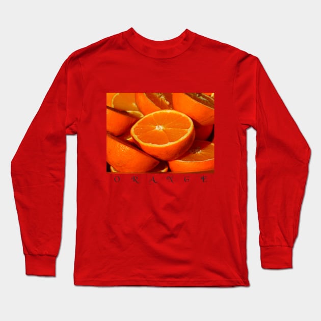 Orange Long Sleeve T-Shirt by Sinmara